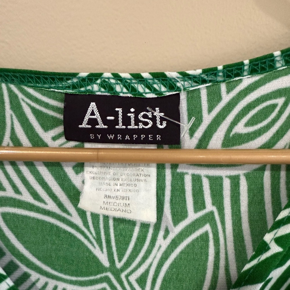 A-List Ava Green Patterned Dress - Picture 6 of 6